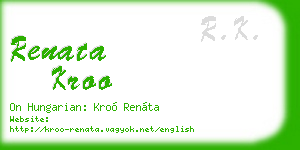 renata kroo business card
