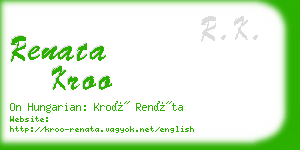renata kroo business card